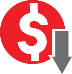  Red low price icon