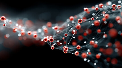 EPS10. Abstract Background with Dots Array and Lines. Connection Structure. Geometric Modern Technology Concept. Digital Data Visualization. Social Network Graphic Concept