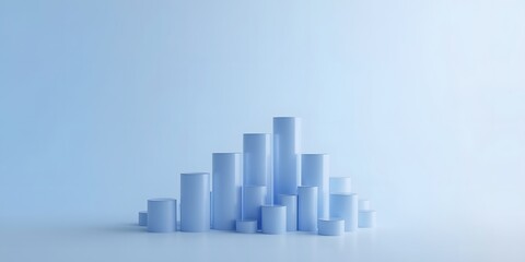 Fototapeta premium Economy, finance and investment background. Stacks of Cubes placed in a way to represent financial growth or success, financial graph growth of inflation and interest rate hike