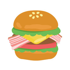 ハンバーガー　イラスト