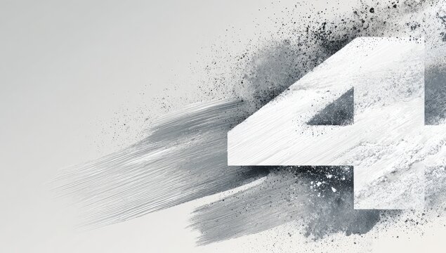 Abstract graphic of the number four