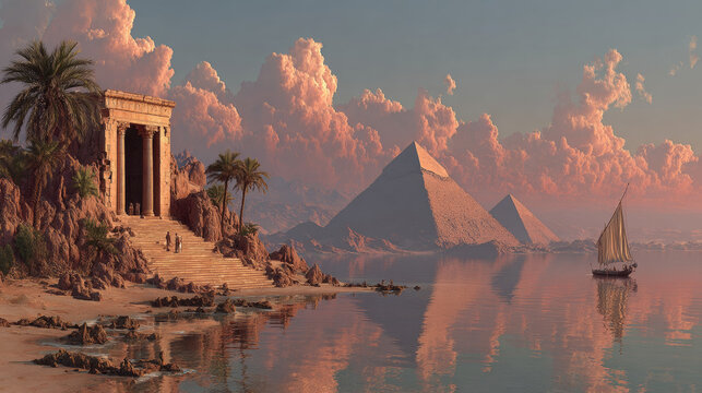 Travel the world monuments concept