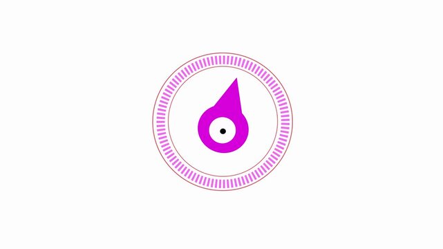 A happy pink cartoon water drop vector illustration with a cute fish eye design