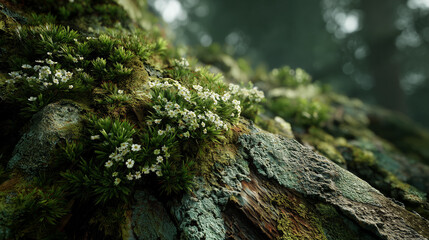 Obraz premium Textures of natural and cosmic materials in macro photography, 8K — stone, wood, crystals, organic and abstract patterns