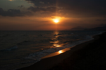 Tramonto in spiaggia