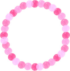 Pink Circle Frame Border