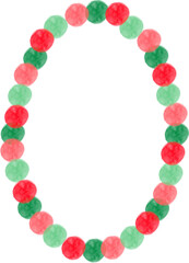 Christmas Ellipse Frame Border