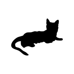 Cat vector logo with various styles, black and white