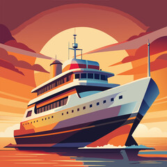 ship silhouette vector new style modern and realis