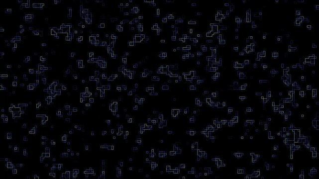 Circuit Visualization Digital Pixel Grid Animation Loop 