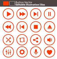 Button vector-editable illustration files