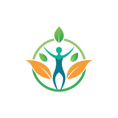 wellness logo design vector 