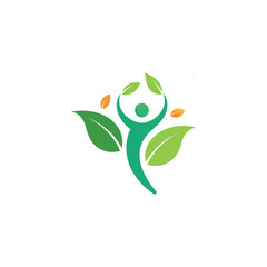 wellness logo design vector 