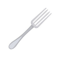 Fork clip art, clip art of fork, fork vector icon, flat design illustration, isolated on white background
