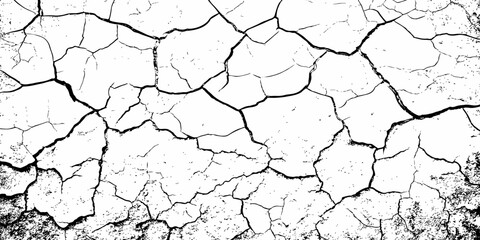digital wall grunge and dust pattern surface Cracked white wall texture design element white background.
