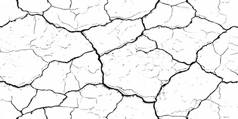 digital wall grunge and dust pattern surface Cracked white wall texture design element white background.
