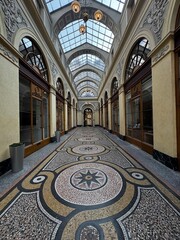 Interior of a passage in the city of Paris in France