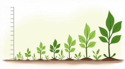 Growing plants progression nature illustrative image green environment close-up view growth concept