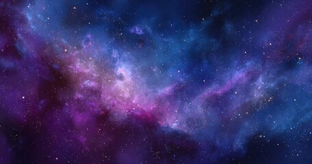 Deep space nebula with vibrant colors and scattered stars