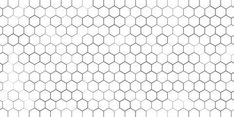 Modern Abstract Gray Hexagon Seamless Texture, Geometric Gray Hexagon Pattern (Seamless Vector)