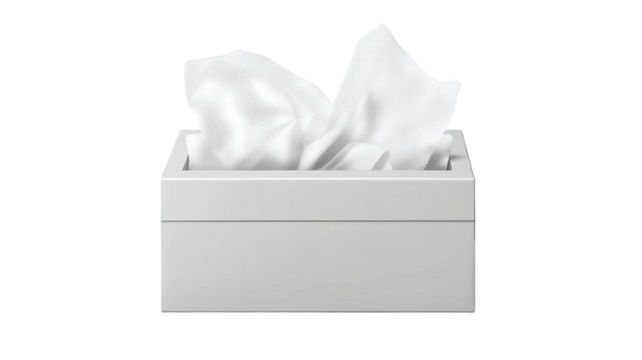 White paper bag with lid packaging container isolated on white background
