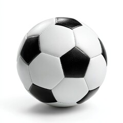 Soccer ball, black and white,  round,  isolated on white