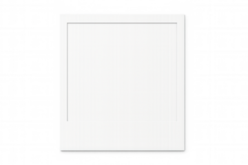 Classic white instant photo frame isolated on transparent background, ready for your image or design
