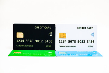 A vibrant set of credit cards showcasing modern financial tools and payment methods