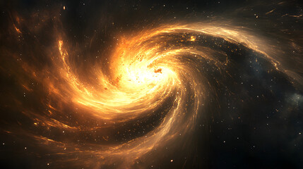 Obraz premium A swirling galactic hurricane engulfing cosmic debris.