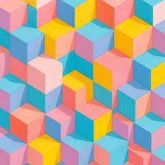 Obraz premium Geometric Cube Maze 