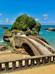 bridge over the sea in Biarritz
