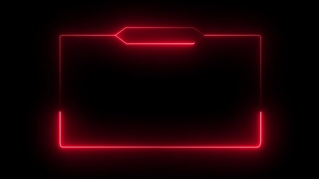 Animated Neon Frame for Live Streaming High-Impact Overlay for Videos. 4k motion graphics animation. - Powered by Adobe