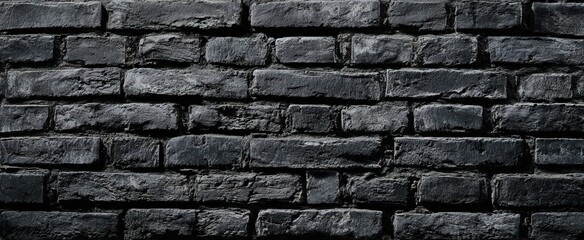 Fototapeta premium The beautiful black brick wall texture for modern interior design.