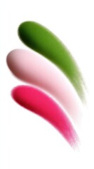 Abstract Layered Watercolor Brushstrokes in Green Pink and Red