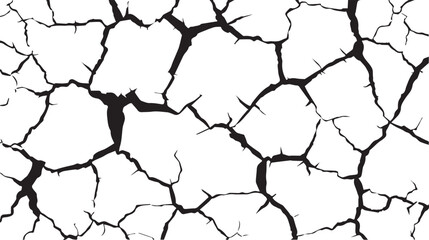 White cracked texture background seamless pattern dry earth plaster wall paint grunge effect vector graphic design