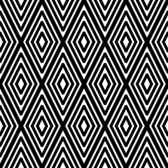 Geometric Black and White Grid with Square and Diamond Shapes