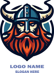 Vikingos head logo icon vector white background .