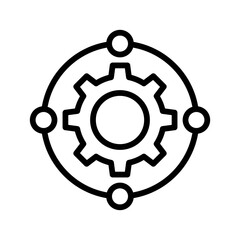 Process illustration line icon