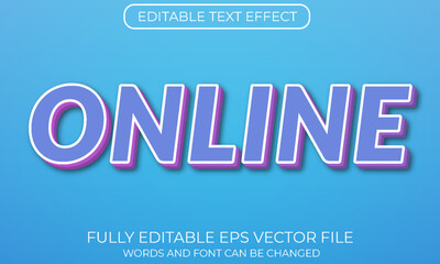 Online editable text effect