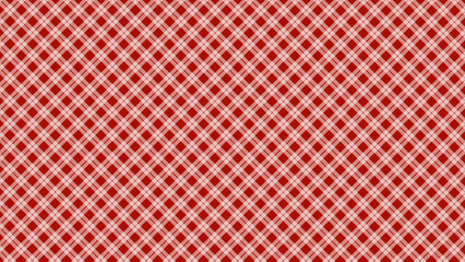 Diagonal red checkered in the white background. Plaid diagonal wallpaper.	