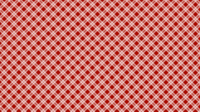 Diagonal red checkered in the white background. Plaid diagonal wallpaper.	
