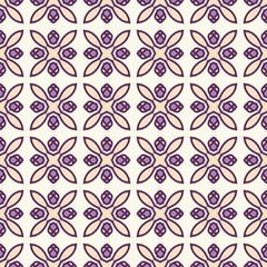Plum & Petals Feminine Flourish geometric seamless pattern