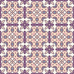 Plum & Petals Feminine Flourish geometric seamless pattern