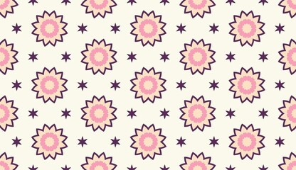Plum & Petals Feminine Flourish geometric seamless pattern