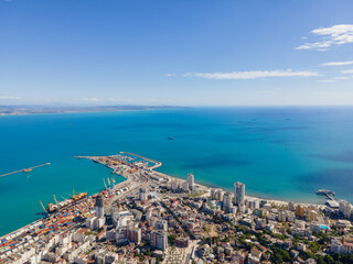 Fototapeta premium Aerial view on Durres in summer.