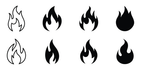 Fire flame icon vector illustration. EPS 10