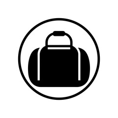 Silhouette of a gym bag isolated on white background simple sports accessory vector illustration