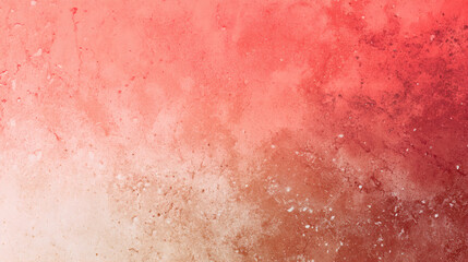 Fototapeta premium Gradient of coral and rust red fades into soft muted tones, creating textured abstract background. blend of warm colors evokes sense of warmth and tranquility, with subtle speckles adding depth