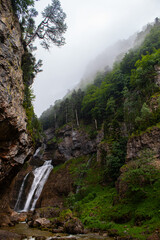 waterfall in the mountains