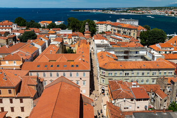 Panoramic view of the city of Zadar.
